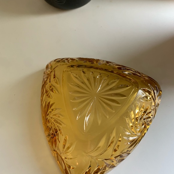 Vintage Amber glass trinket dish - Picture 3 of 6